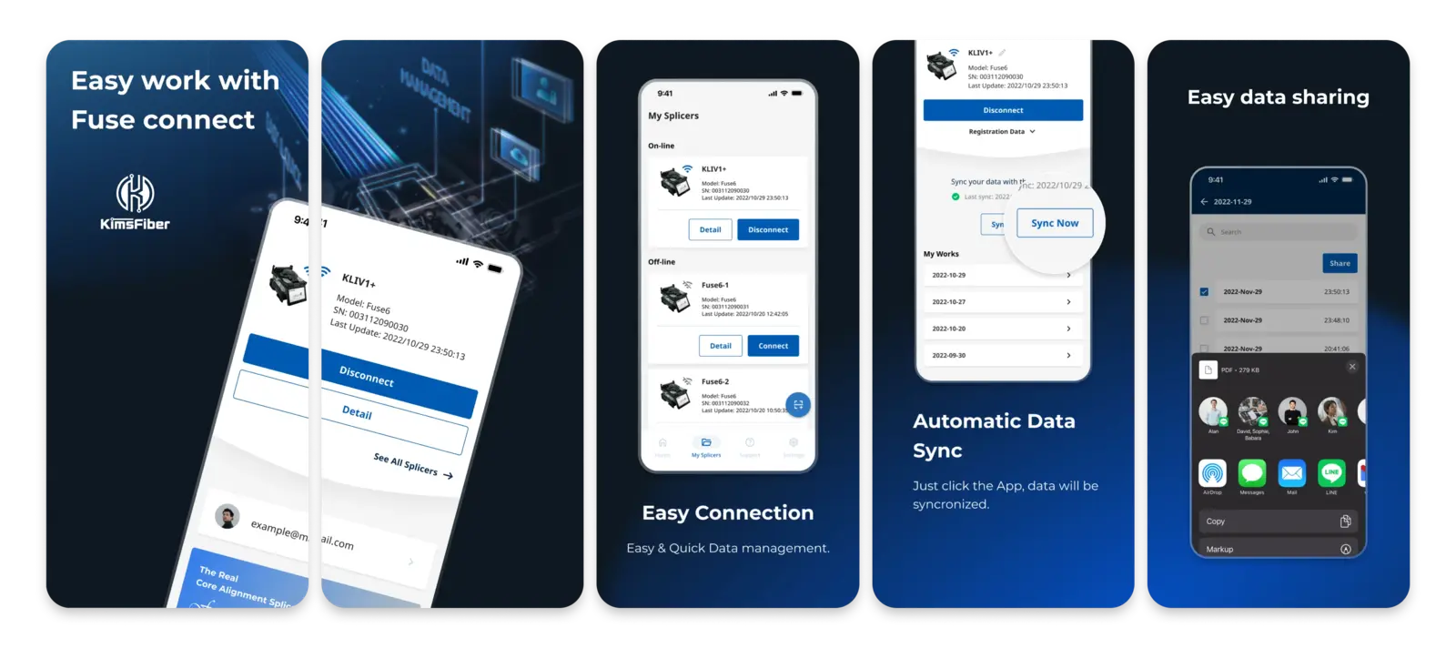光纖熔接機 IoT App 畫面 2